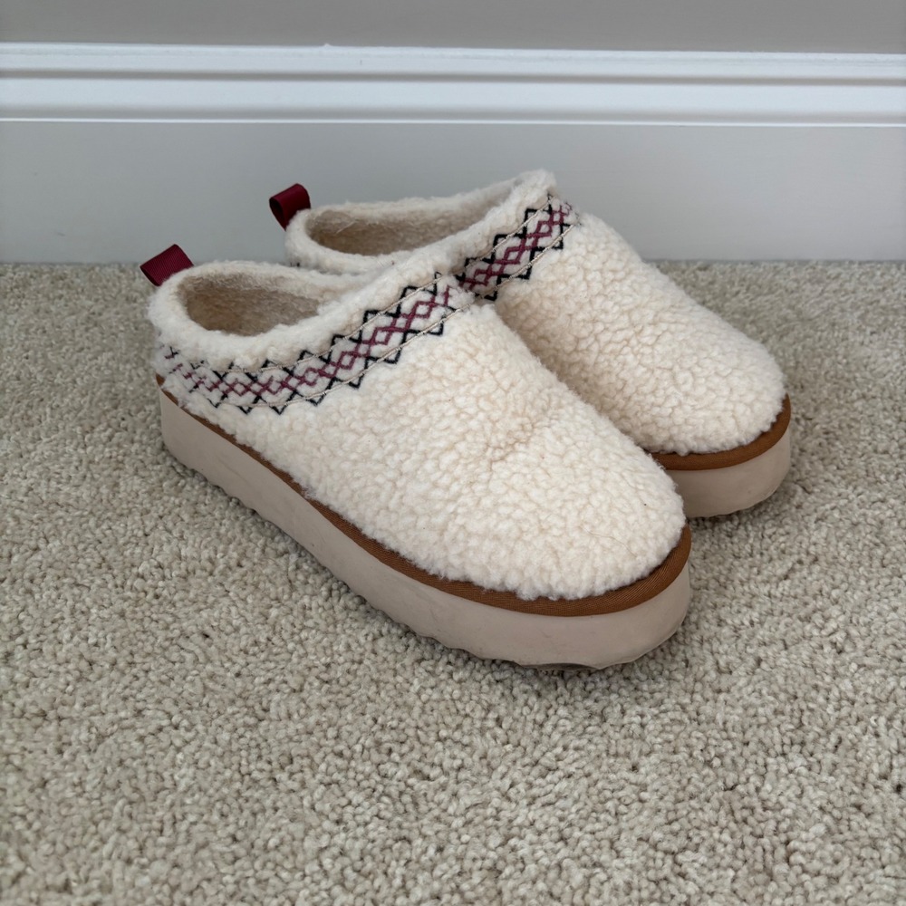 Altar's State Matisse Zermatt Faux Fur Platform Slippers Cream Womens 7M